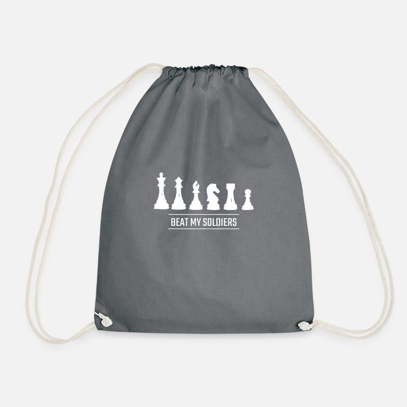 Schach - Turnbeutel - Grau