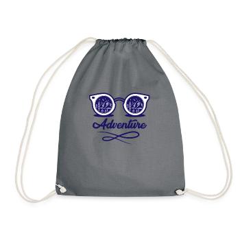 Adventure - Drawstring Bag - grey - Front