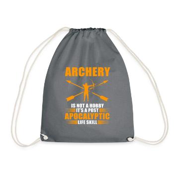 Archery - Drawstring Bag - grey - Front