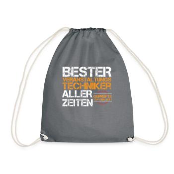 Veranstaltungstechniker Veranstaltungstechnik - Turnbeutel - Grau - Vorne