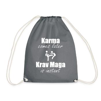 Karma Krav Maga - Turnbeutel - Grau - Vorne