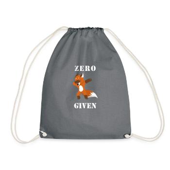 Zero Fuchs Given Dab Zero Fox Given Dabbing lustig - Turnbeutel - Grau - Vorne