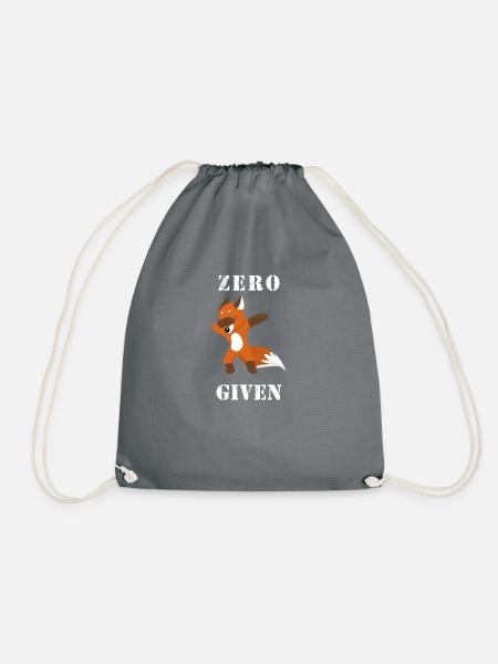 Zero Fuchs Given Dab Zero Fox Given Dabbing lustig - Turnbeutel - Grau