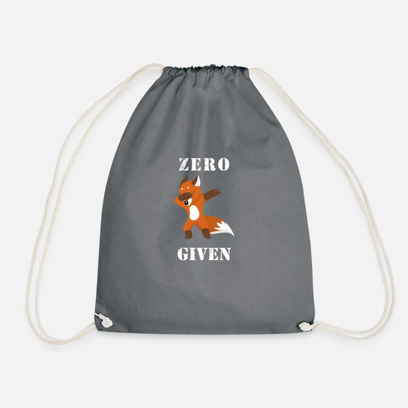 Zero Fuchs Given Dab Zero Fox Given Dabbing lustig - Turnbeutel - Grau