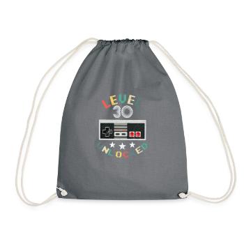Niveau 30 débloqué 30e anniversaire cadeau rétro Gamer - Sac de sport léger - gris - Devant
