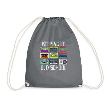 Keeping It Old School 80s 90s Cassette T Shirt Ret - Sac de sport léger - gris - Devant