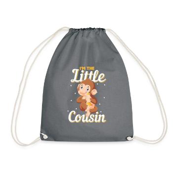 I m The Little Cousin / Süßes Shirt für den Cousin - Turnbeutel - Grau - Vorne