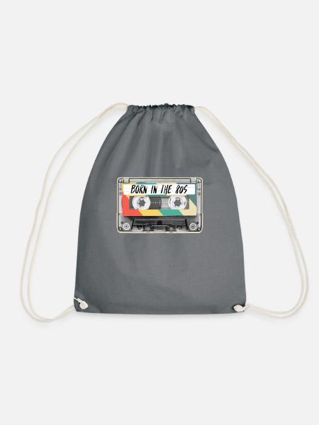 Kassette Geboren in den 80er Jahren Fashion Retro 1980er Jahre - Turnbeutel - Grau