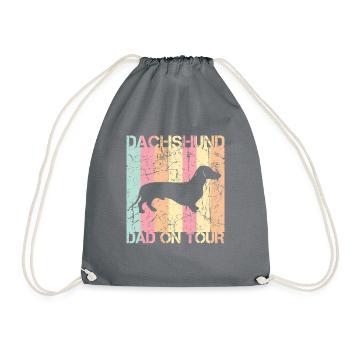 Dachshund Dackel Spruch Geschenk - Turnbeutel - Grau - Vorne