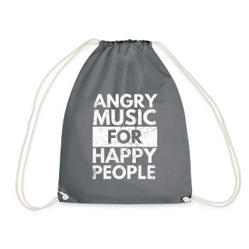Angry Music For Happy People Heavy Hard Rock - Turnbeutel - Grau - Vorne