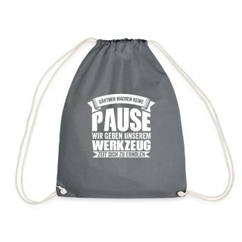 Gärtner Landschaftsgärtner Gärtnerei Spruch - Turnbeutel - Grau - Vorne