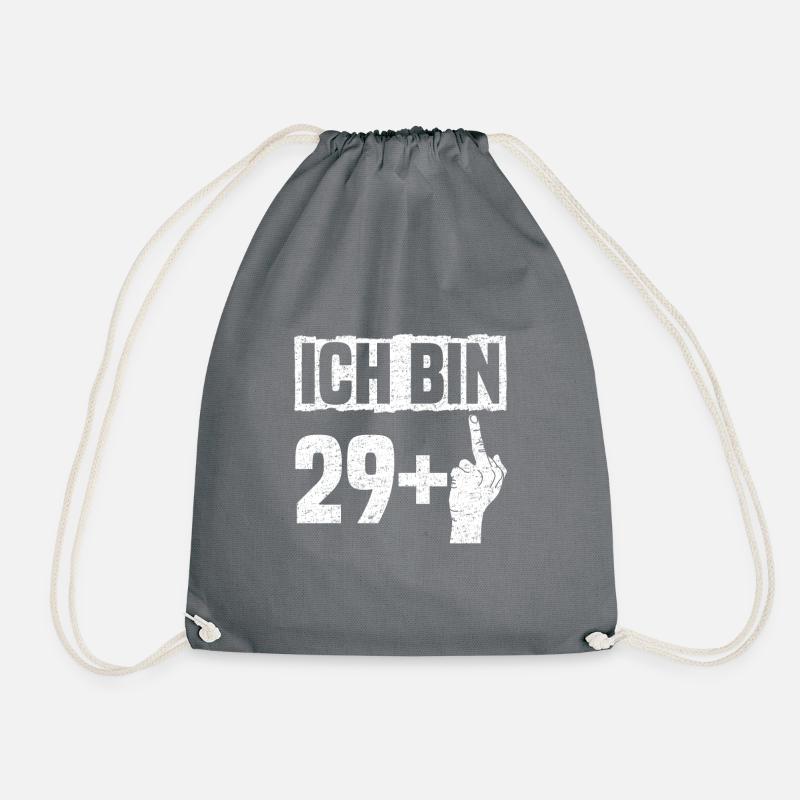 Ich bin 29+ - 30. Geburtstag - Turnbeutel - Grau
