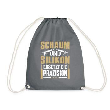 Schaum und Silikon ersetzt die Präzision - Turnbeutel - Grau - Vorne