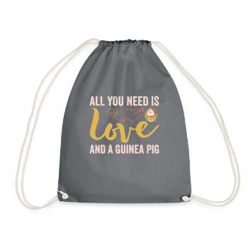 Guinea pig guinea pig saying - Drawstring Bag - grey - Front
