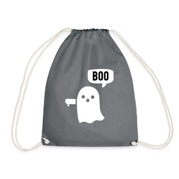 Boo Ghost Daumen runter - Turnbeutel - Grau - Vorne