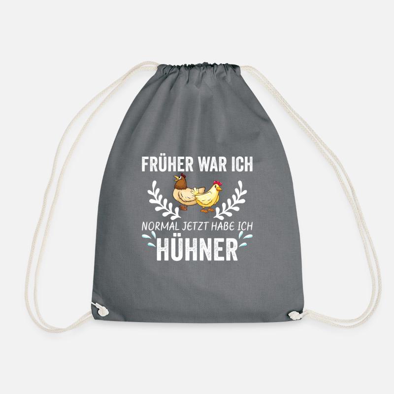 Huhn Hühner Geschenk - Turnbeutel - Grau