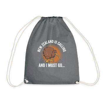 Kiwi New Zealand New Zealand - Drawstring Bag - grey - Front