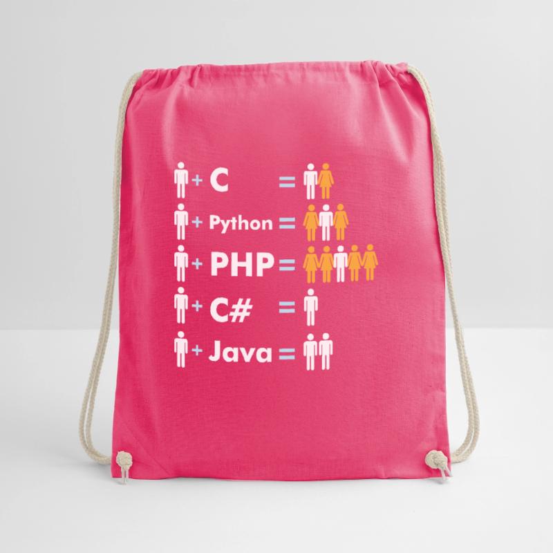 C Python Php Java Programmer Coding Drawstring Bag