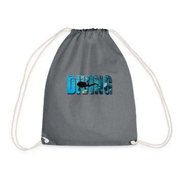 Diving diver in the water - Drawstring Bag - grey - Front