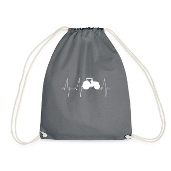 Fermier Heartbeat - Vie à la campagne agricole - Sac de sport léger - gris - Devant