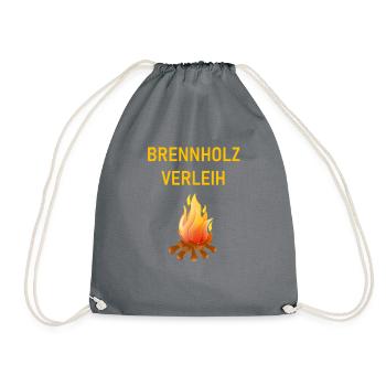 brennholz verleih - Turnbeutel - Grau - Vorne