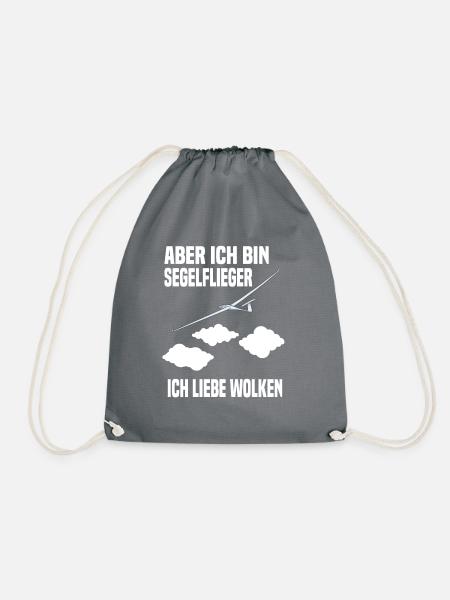 Segelflugzeug Segelflieger Segelfliegen - Turnbeutel - Grau