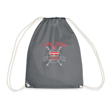 Kitzbühel Austria skiing gift idea - Drawstring Bag - grey - Front
