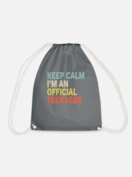 Bleib ruhig Geburtstag Offizieller Teenager 13. Birthda - Turnbeutel - Grau