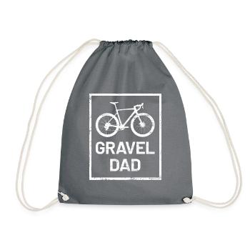 Gravel Dad Gravel Bike Rad Bikepacking Gravelbike - Turnbeutel - Grau - Vorne