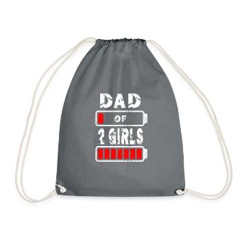 Papa de 2 filles - Sac de sport léger - gris - Devant