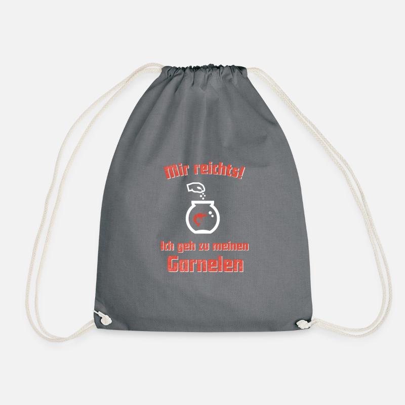 Garnelenzucht Shrimp Aquarianer Geschenkidee - Turnbeutel - Grau