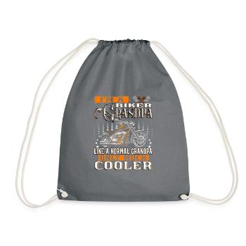 I'm a Biker Grandpa like a normal Grandpa - Drawstring Bag - grey - Front
