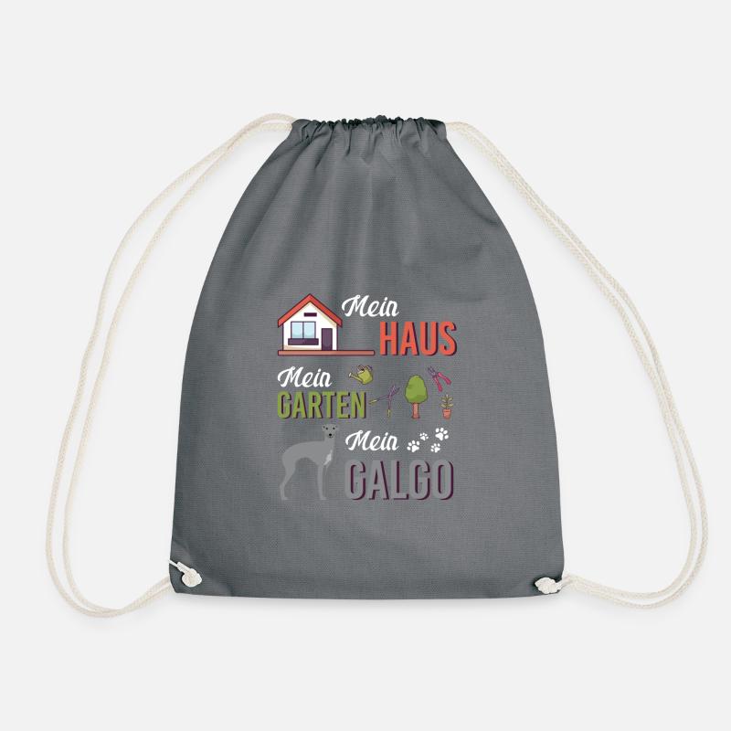 Galgo Garten Hobbygärtner Eigenheim Geschenkidee - Turnbeutel - Grau