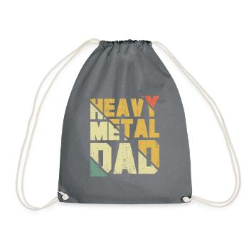 Heavy Metal Dad Vater Metal Fan Musik Rock Punk - Turnbeutel - Grau - Vorne