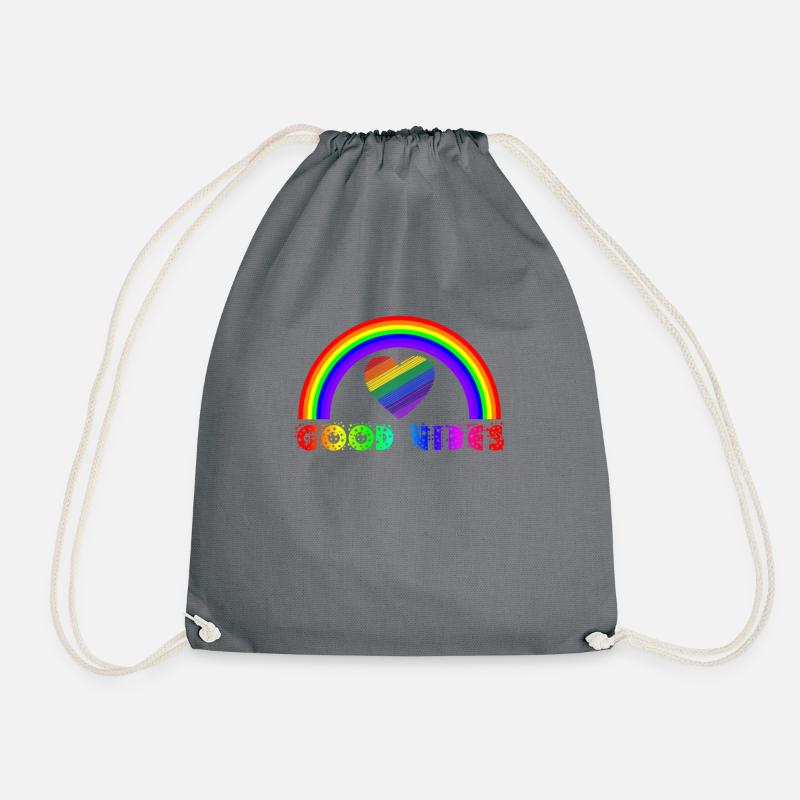 Regenbogen, Regenbogen, Regenbogen, Regenbogen, Regenbogen - Turnbeutel - Grau