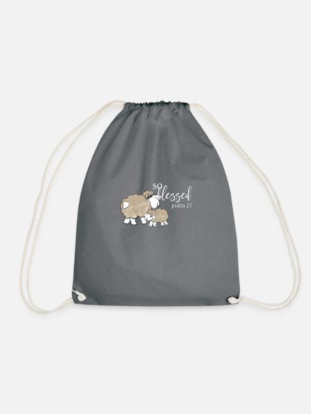 Christliches Design So gesegnet Psalm 23 - Turnbeutel - Grau