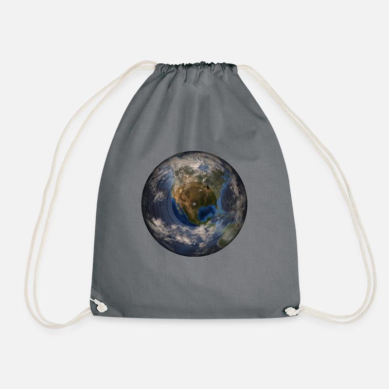 Blue Earth Music Record - Drawstring Bag - grey
