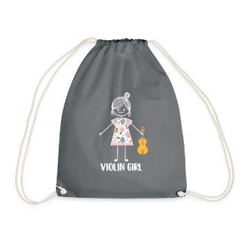 Violoniste Violoniste Violon Violon - Sac de sport léger - gris - Devant