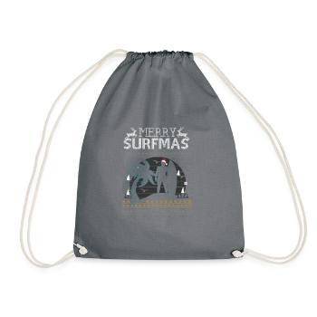 Surf Surfer Ugly Christmas Sweater Cadeau - Sac de sport léger - gris - Devant