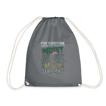 Surf Surfer Ugly Christmas Sweater Cadeau - Sac de sport léger - gris - Devant