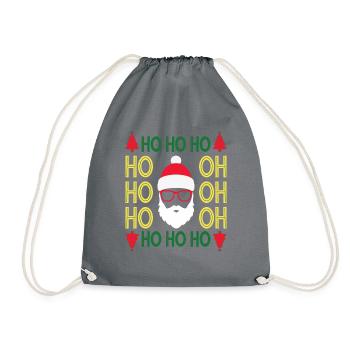 HoHoHo Rasta Père Noël - Sac de sport léger - gris - Devant