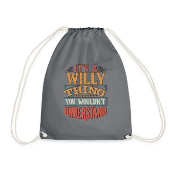 It's A Willy Thing You Wouldnt Understand - Willy - Drawstring Bag - grey - Front