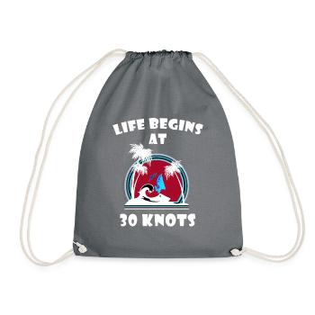 Life begins at 30 knots - Sac de sport léger - gris - Devant