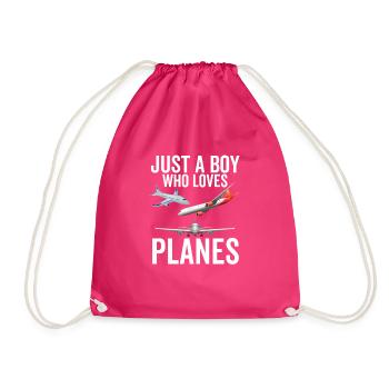 Juste un garçon qui aime les avions - Sac de sport léger - fuchsia - Devant