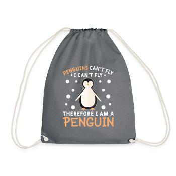 Penguin Penguin Penguin Penguin Lovers - Drawstring Bag - grey - Front