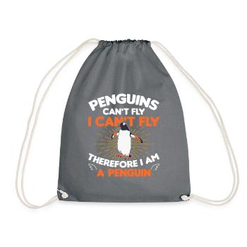 Penguin Penguin Penguin Penguin Lovers - Drawstring Bag - grey - Front