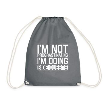 Pen and Paper Role-Playing Game Board Game Fantasy Rpg - Drawstring Bag - grey - Front