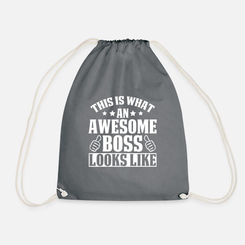 Boss - Drawstring Bag - grey