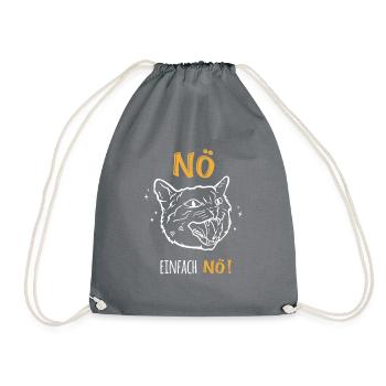 nö einfach nö - Turnbeutel - Grau - Vorne