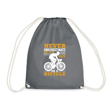 Cycling, cycling, cycling - Drawstring Bag - grey - Front
